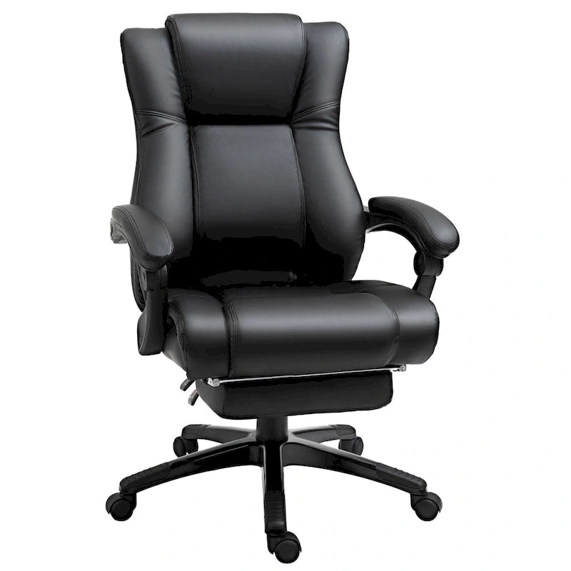 Executive High Back Office Chair Executive Computer Desk Chair with Adjustable Height and Retractable Footrest
