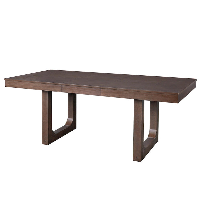 Table à manger extensible 60-78 po, table de cuisine en bois style ferme avec rallonge amovible, grande table extensible pour 4 à 8 personnes