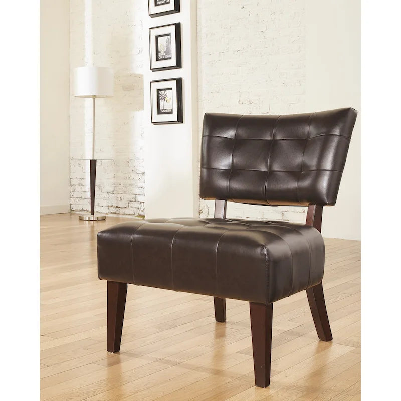 Modern 31 Button Tufted Accent Chair with Kiln-Dried Hardwood Frame and Oversized Seat
