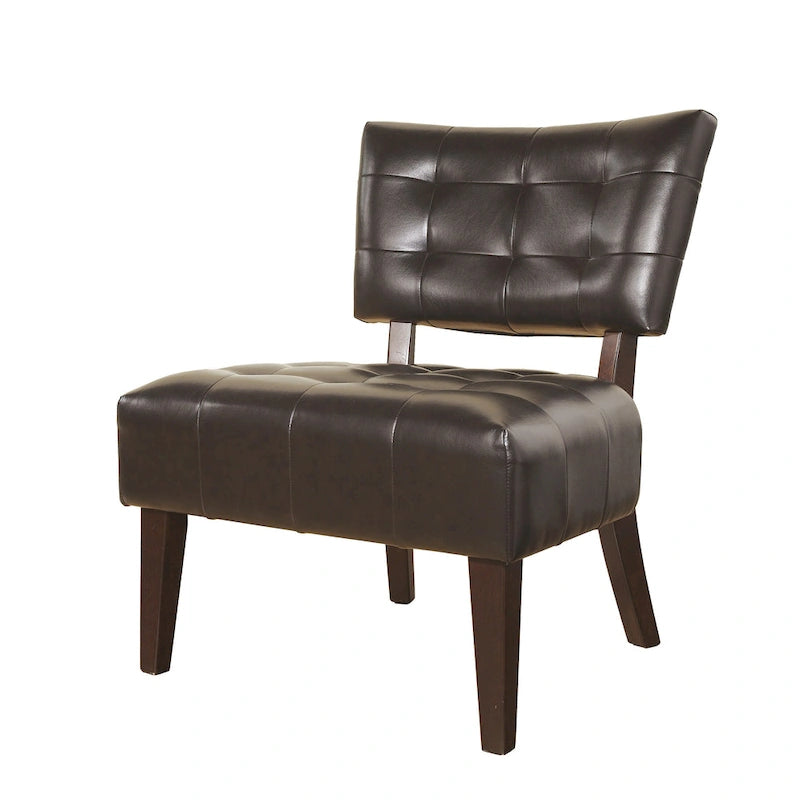 Fauteuil d'appoint capitonné moderne 31 po avec cadre en bois franc séché au four et siège surdimensionné