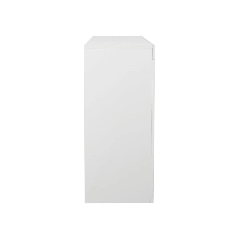 Armoire de rangement moderne avec lumière LED, étagères et 3 portes pour couloir, salle à manger