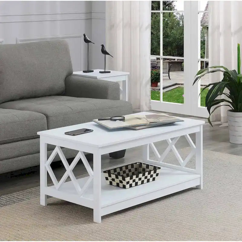 Table basse avec étagère