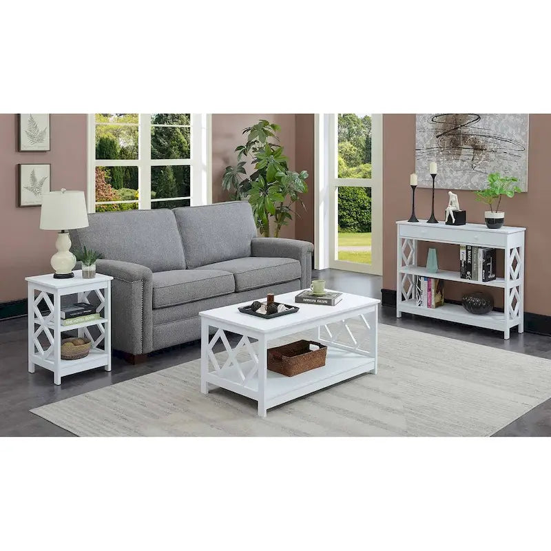 Table basse avec étagère