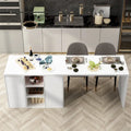 Island Kitchen Table Ding Table with Storage and Dining Function - 82.7W