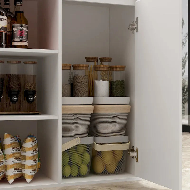 Table de salle à manger îlot de cuisine avec rangement et fonction repas - 82,7 po L