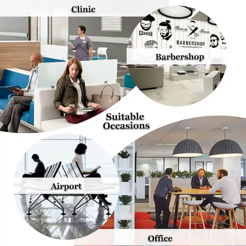 Chaise de salle d'attente, chaise de bureau, banc de réception, chaise d'invité pour aéroport, bureau, salon, banque, hôpital