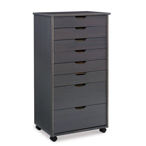 40 Gray Rolling Storage Cabinet with 8 Drawer