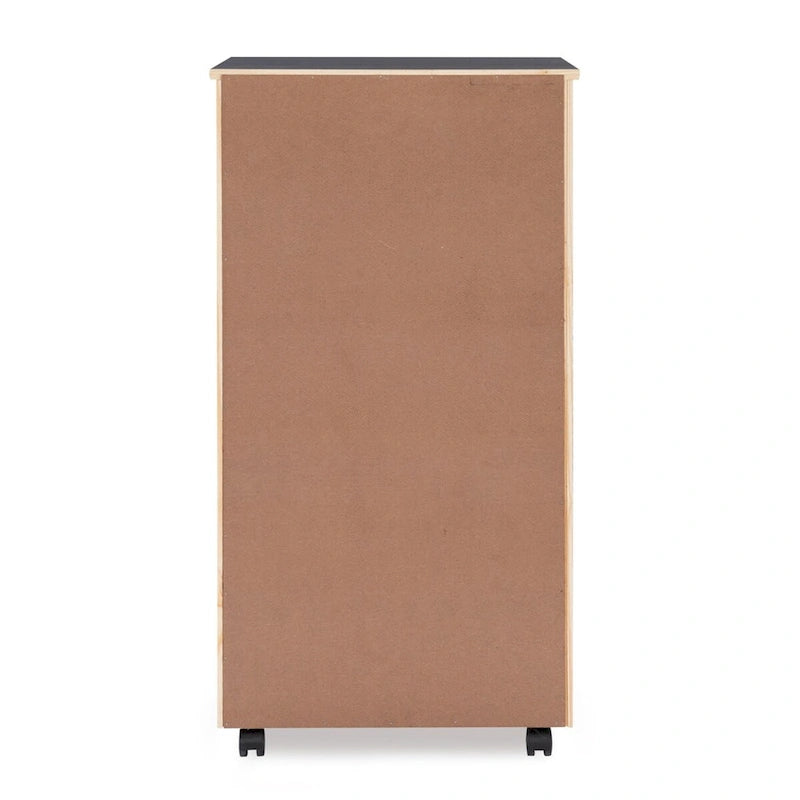 Armoire de rangement roulante grise à 8 tiroirs de 101,6 cm