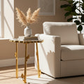 SAFAVIEH Augusta Floral Accent Table - 16 In. W x 16 In. D x 18 In. H - 16Wx16Dx18H