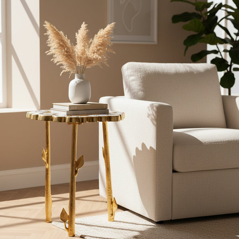 SAFAVIEH Augusta Floral Accent Table - 16 In. W x 16 In. D x 18 In. H - 16Wx16Dx18H