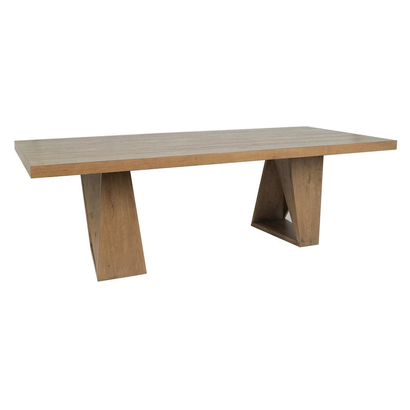 Table à manger de transition 94 en chêne recyclé, naturel