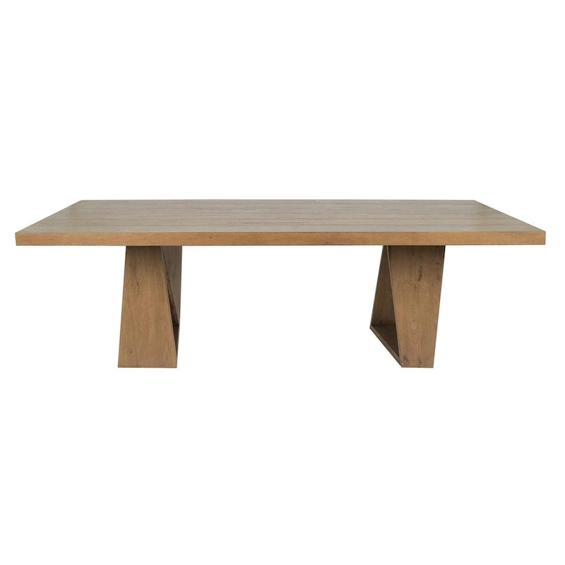 Table à manger de transition 94 en chêne recyclé, naturel